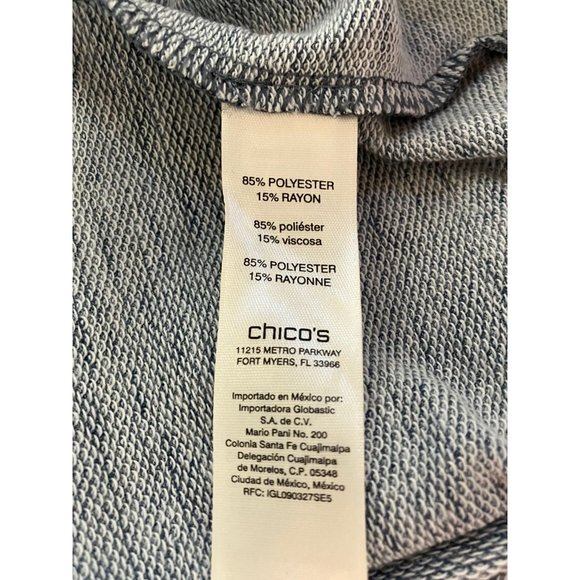 Chico's Cold Shoulder Flutter Sleeve Top Size Large (Chico's 2) - Picture 5 of 7